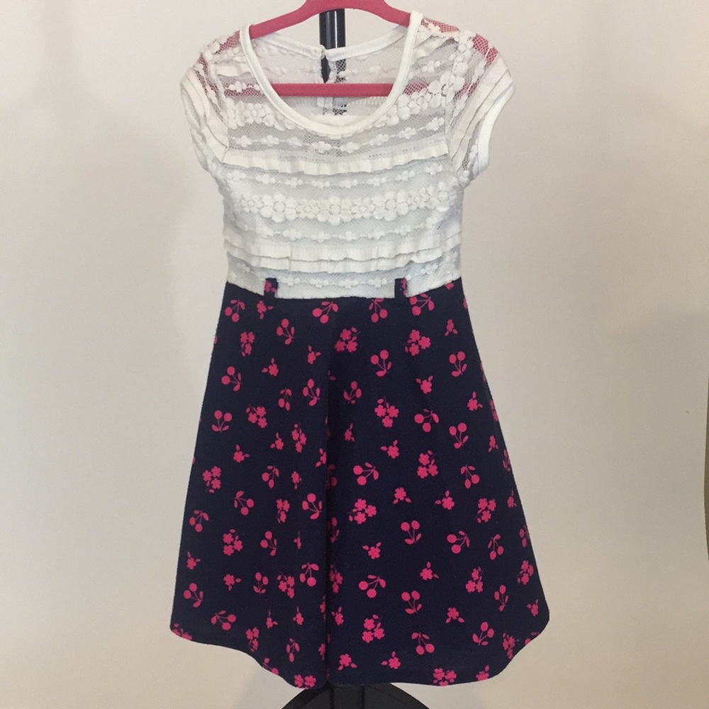 Floral and Lace Dress by Sweet Heart Rose - Size 4